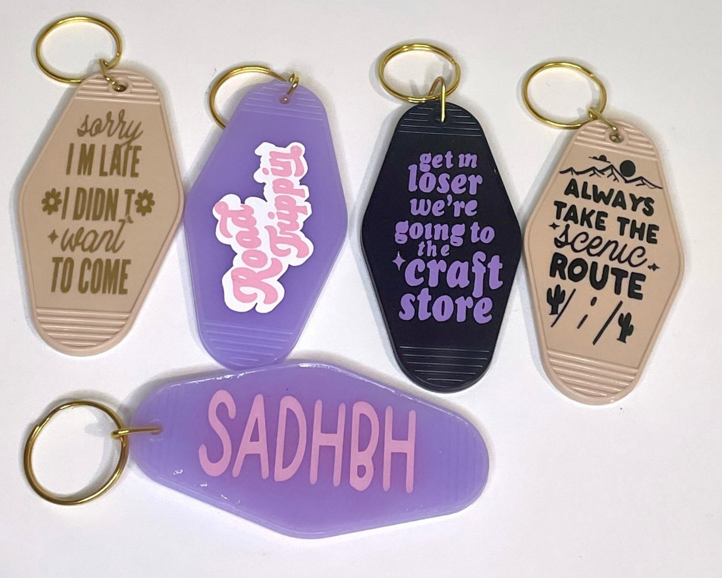 Custom Retro Motel Keyring | Personalised | keychain