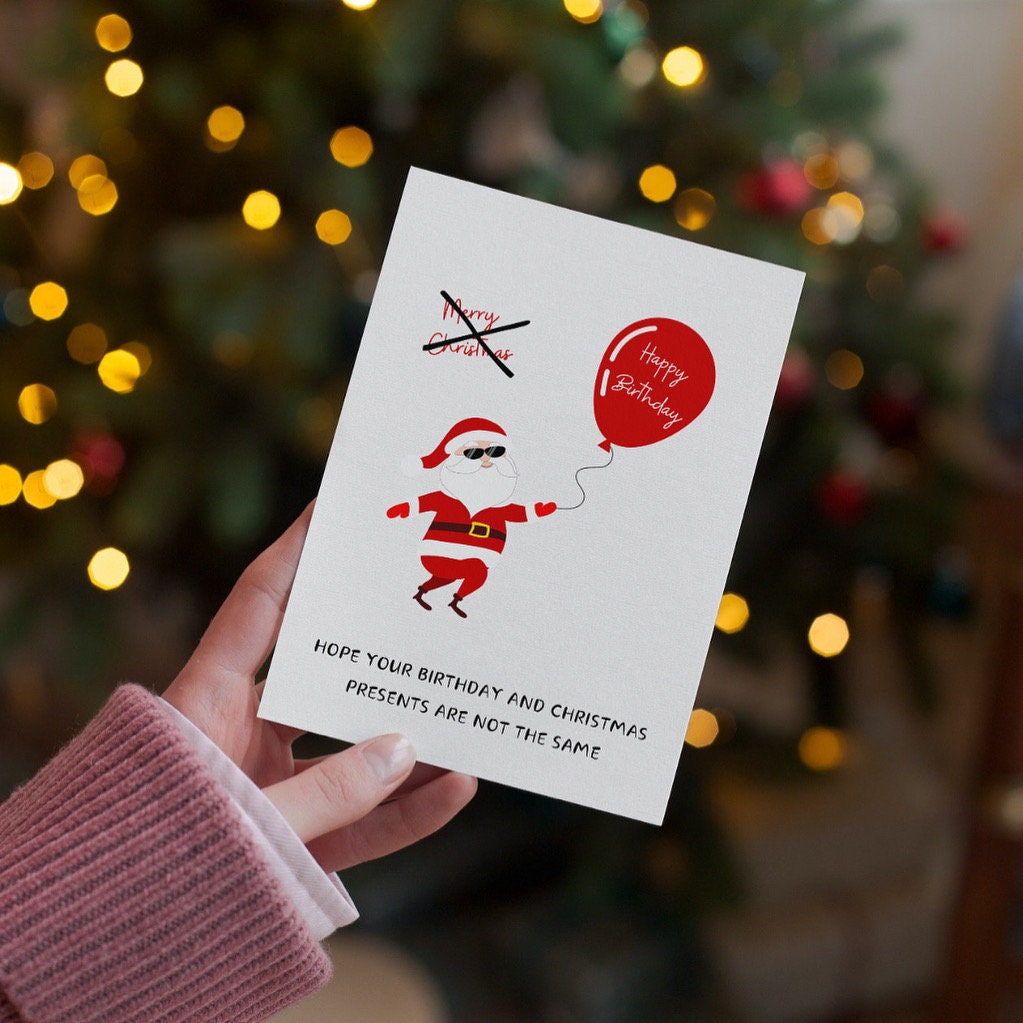 Christmas birthday card | Happy Christmas | Greeting Card