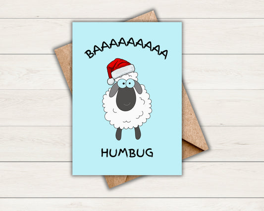 BAA Humbug Sheep Christmas Card | Happy Christmas | Greeting Card