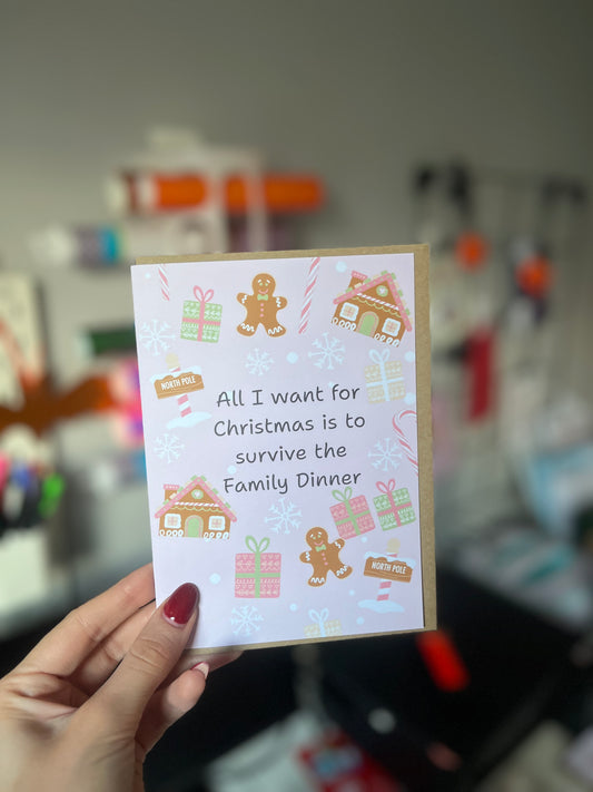 All I want for Christmas is, greeting card