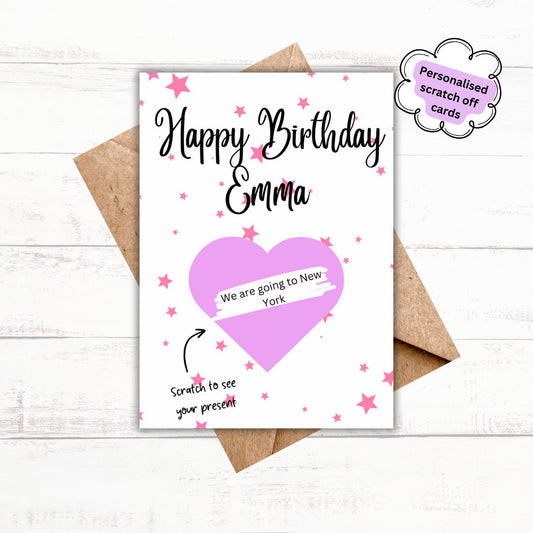 Personalised Scratch off card | Happy birthday , Anniversary , Valentines | Greeting Card