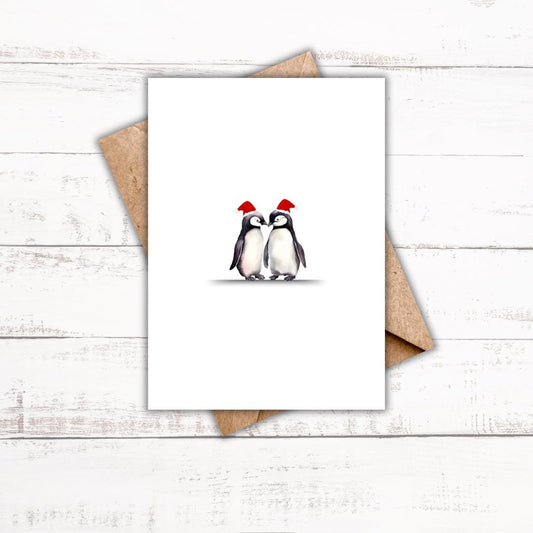 Penguin Christmas Card | Happy Christmas | Greeting Card